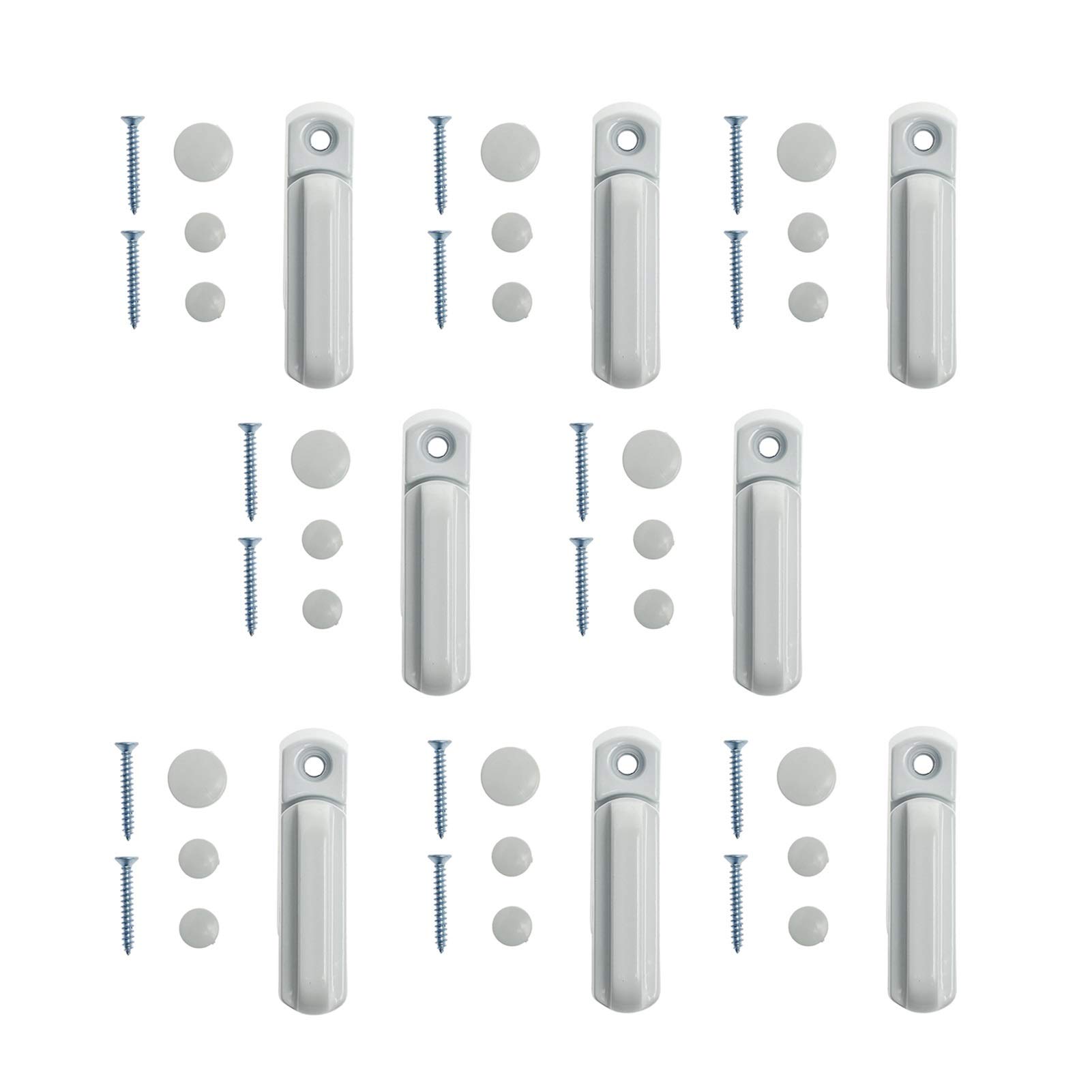 Serrure de sécurité 8pcs Sash Blocker Jammer Blanc UPVC Porte Fenêtre Restricteur Serrure Sécurité À Domicile Serrure en Alliage De Zinc pour Fenêtre Serrures À La Maison