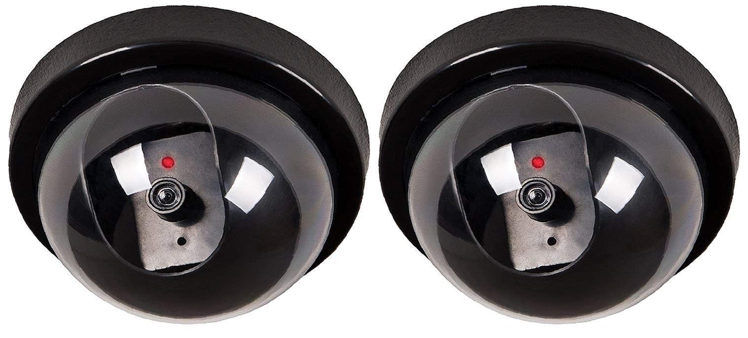 Dummy Fake Security CCTV Dome Camera Simulation Monitor with LED Flashing Light, Outdoor and Indoor Use for Homes & Business (Pack of 2)-image-23