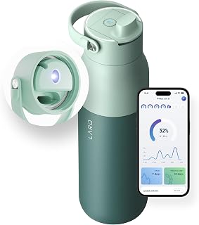 LARQ Bottle PureVis 2 - UV Water Purifier with Self-Cleaning, App Hydration Tracking, Filter Straw, Detachable Handle, Double-Wall Insulated