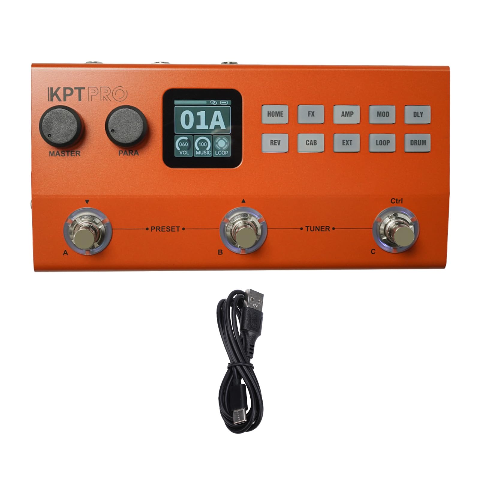 Tosuny Pedale per Chitarra Multieffetto |Simulatore di Amplificatore Caricatore IR Looper Drum Machine con Clone di Tono AI per Chitarra Elettrica