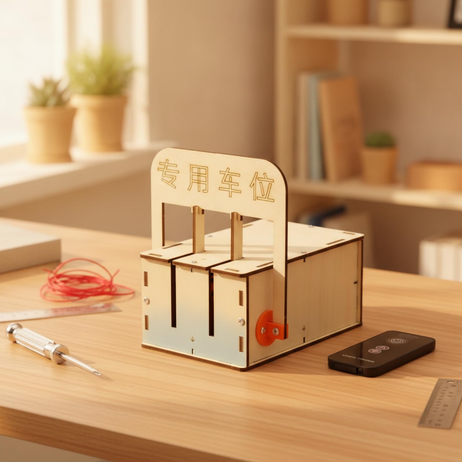 Kit Modello Parcheggio Telecomandato Puzzle Ingranaggi Giocattolo Educativo Progetto Scientifico con Trasmissione a Ingranaggi E Radiocomando Adatto a