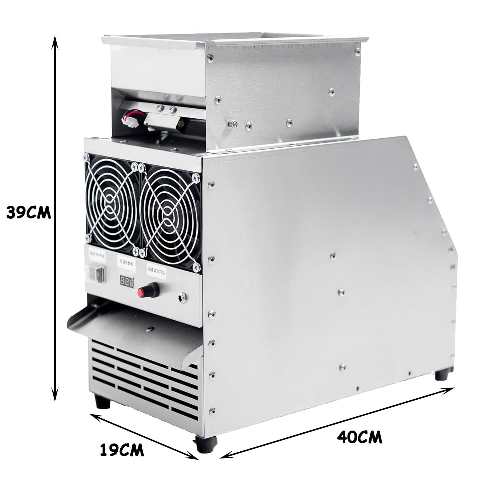 Elektrische Getreidereinigung Winnower Maschine mit einstellbarer Geschwindigkeit Ventilator für Hirse, verschiedene Körner und Melonensamen