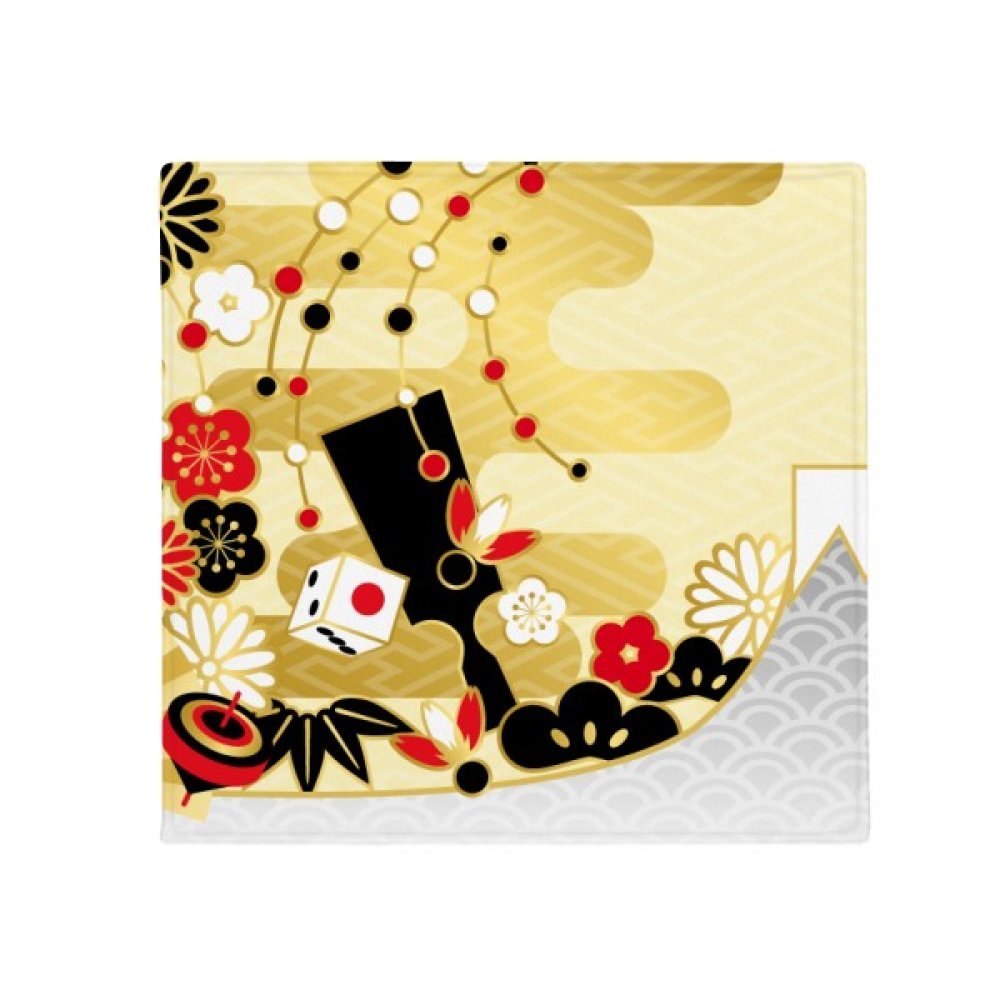 Tapis de sol Sakura de luxe en géométrie de fleurs, tapis de prestige 50x50cm pour intérieur