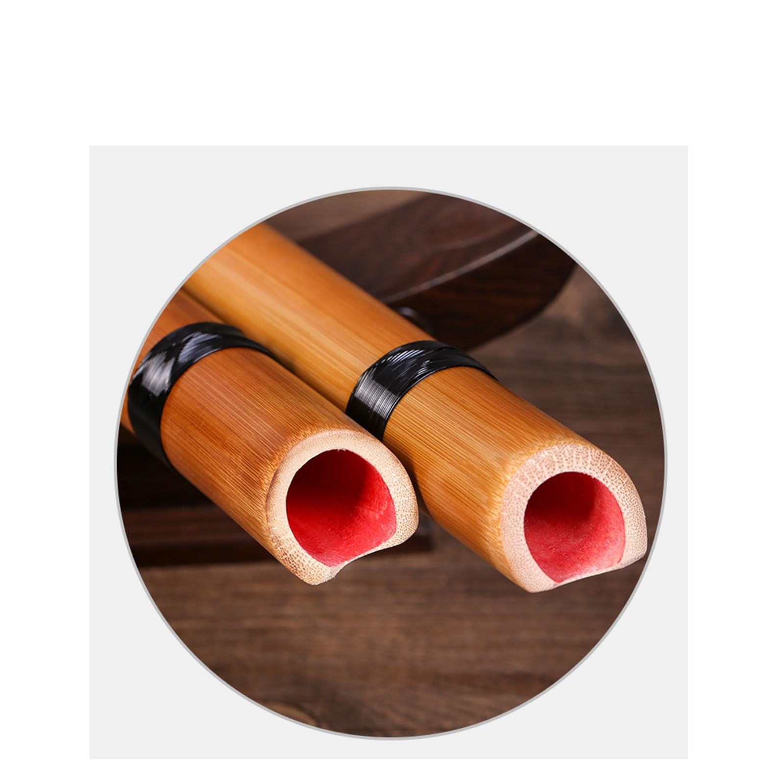 bambusflöte 1 Stück Bambus Shakuhachi 5 Löcher Flöte Weiß Bambus Kurz Xiao Holz Musikinstrument (Color : Brown)