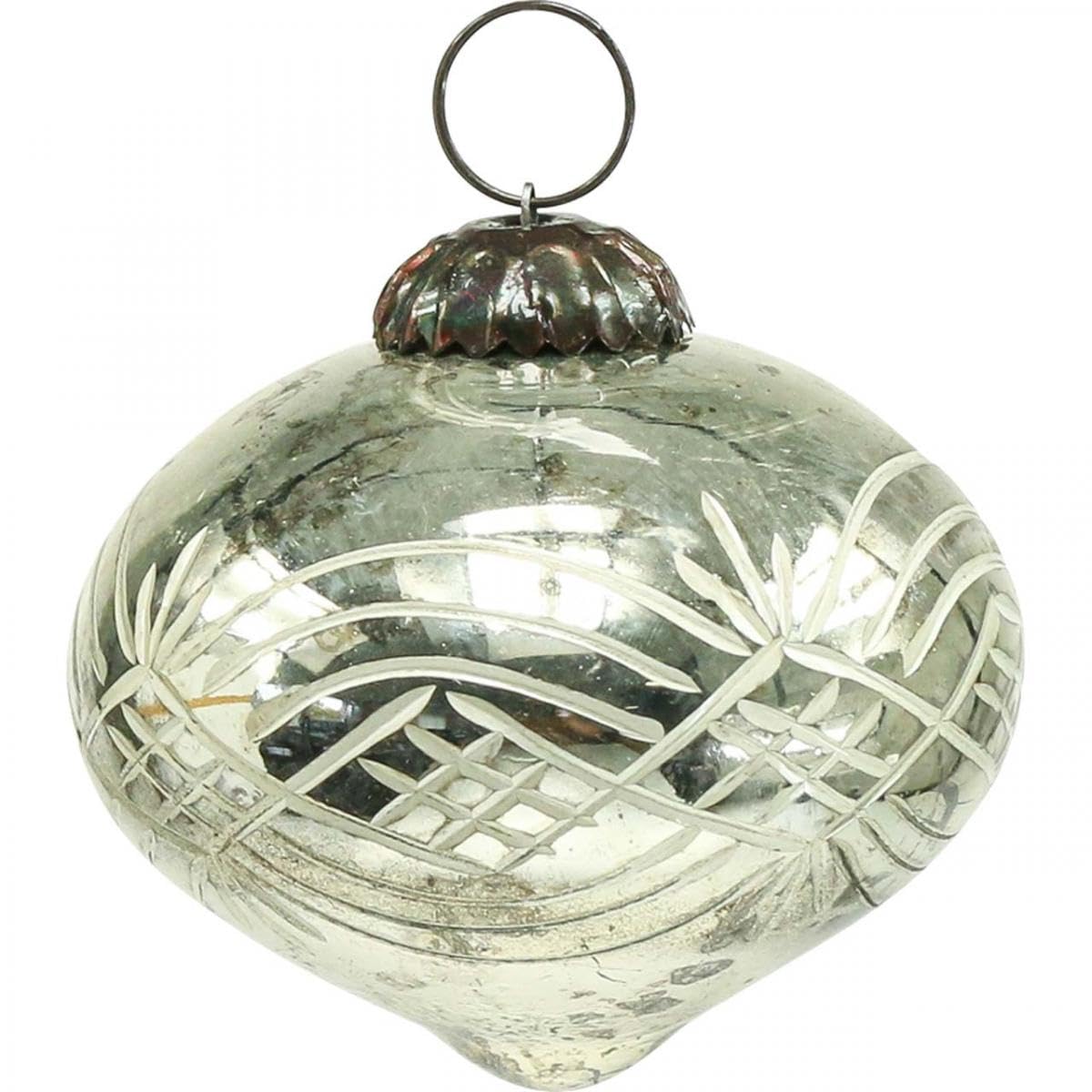 Vintage Weihnachtsschmuck Glas Kugeln Nostalgisch Christbaumdeko 3er Set