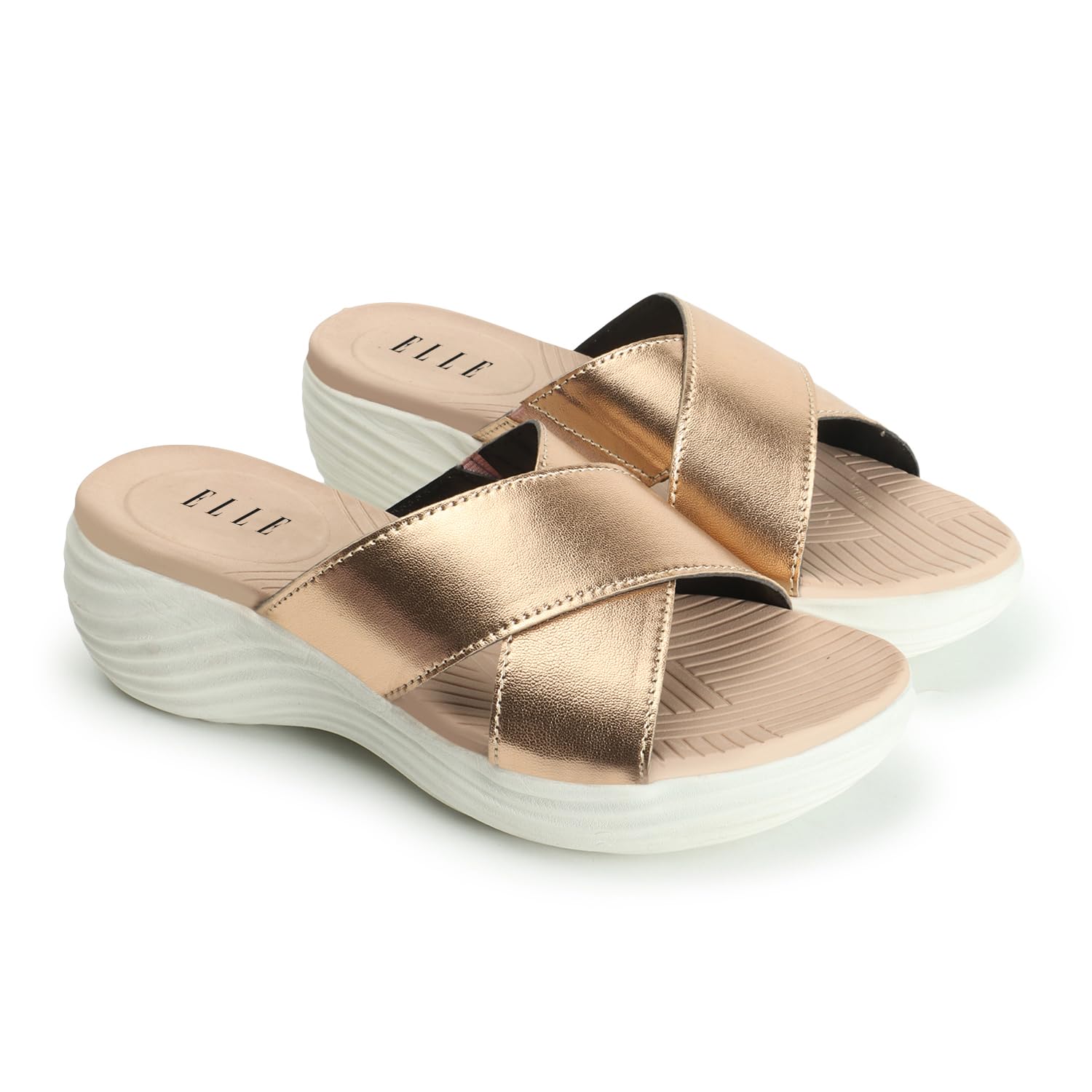 Elle Womens Comfortable and Stylish Sandal for Party Office UseI Daily Use EL-ST-Wn-40 Gold Wedge 3 Kids UK (B0CRDWGGKY) Amazon Price History, Amazon Price Tracker