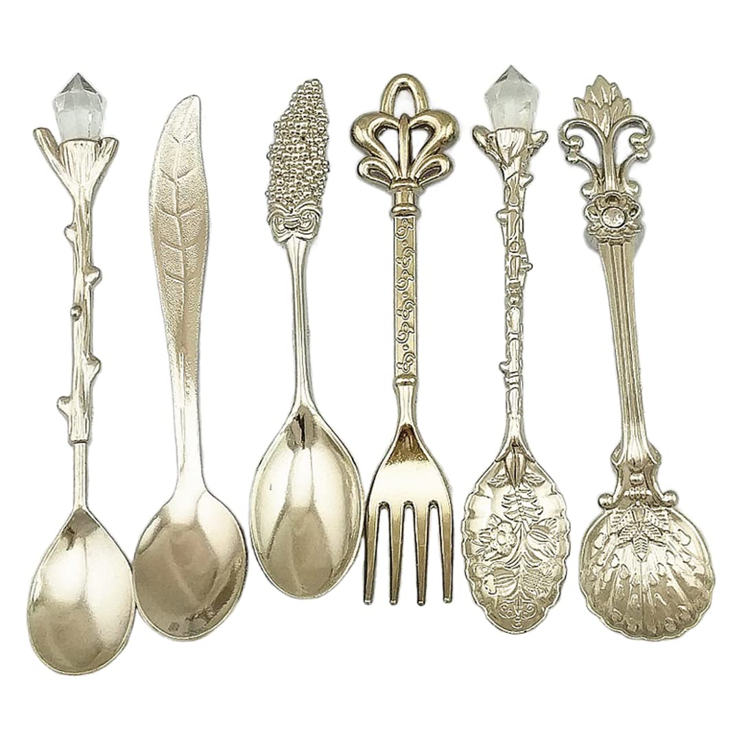 Amazon.com: Vintage Spoons and Forks Set Retro Alloy Spoons