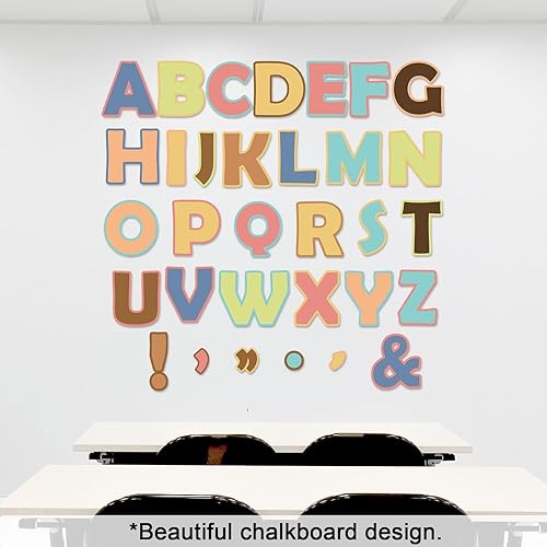 Vista 90 de Qyeahkj Juego de 150 letras grandes de 7 pulgadas y puntuación, color rojo oscuro para aula, para exhibir tablones de anuncios, decoración