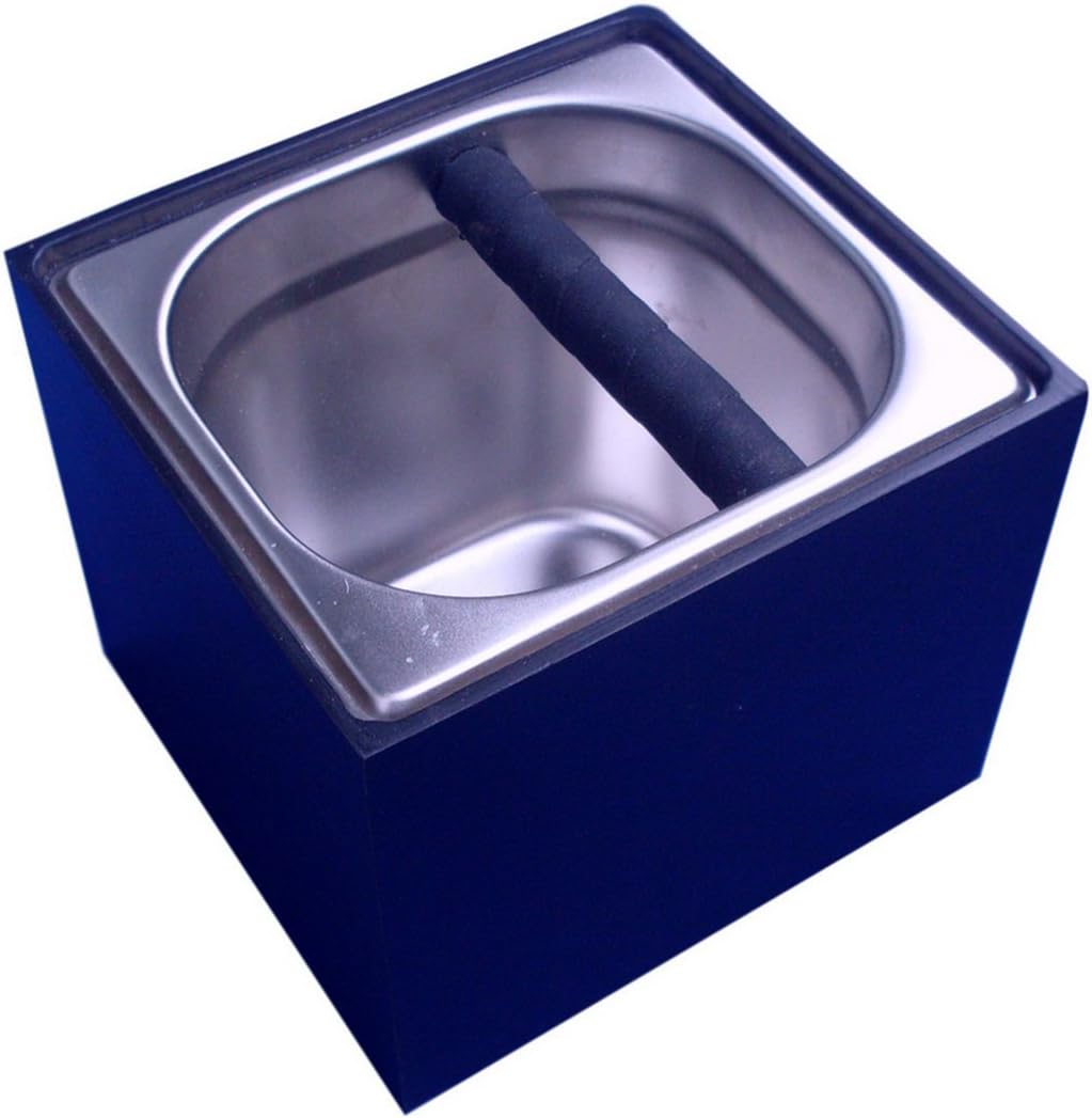 SMKF Espresso Knock Box with Bamboo Encolsure,the Enclosure Painted Black