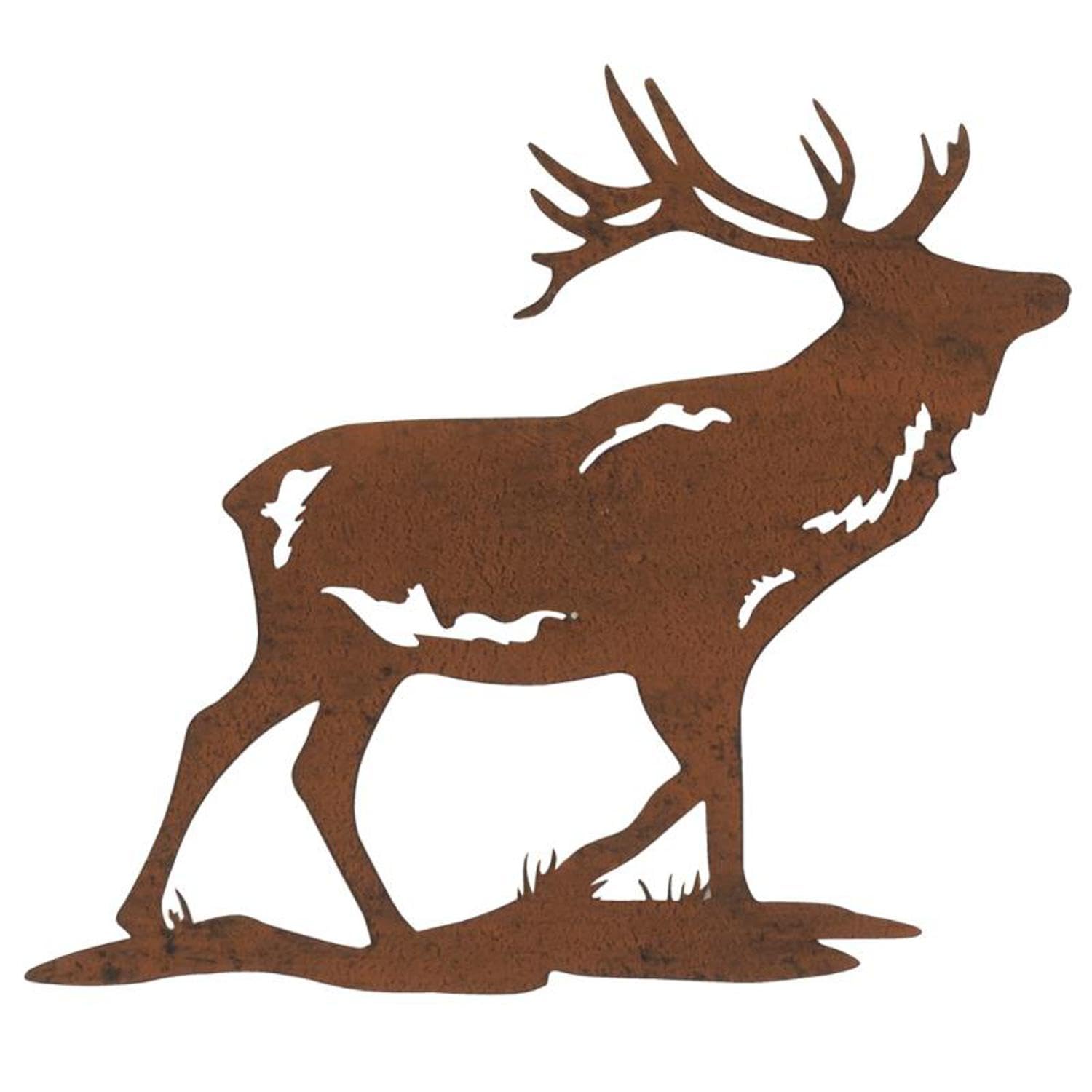 Décoration murale en métal vieilli cerf Aubry Gaspard pour l'aménagement d'un bureau