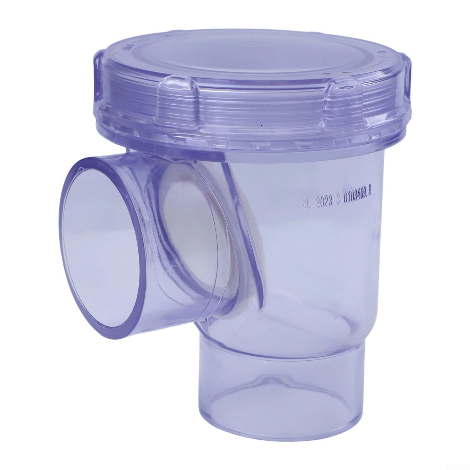 PVC Check Valve for Backflow Prevention in Drainage Systems – 50 mm Horizontal or Vertical Backwater Valve, Transparent, DWV-Compatible, Industrial-Grade PVC(B)