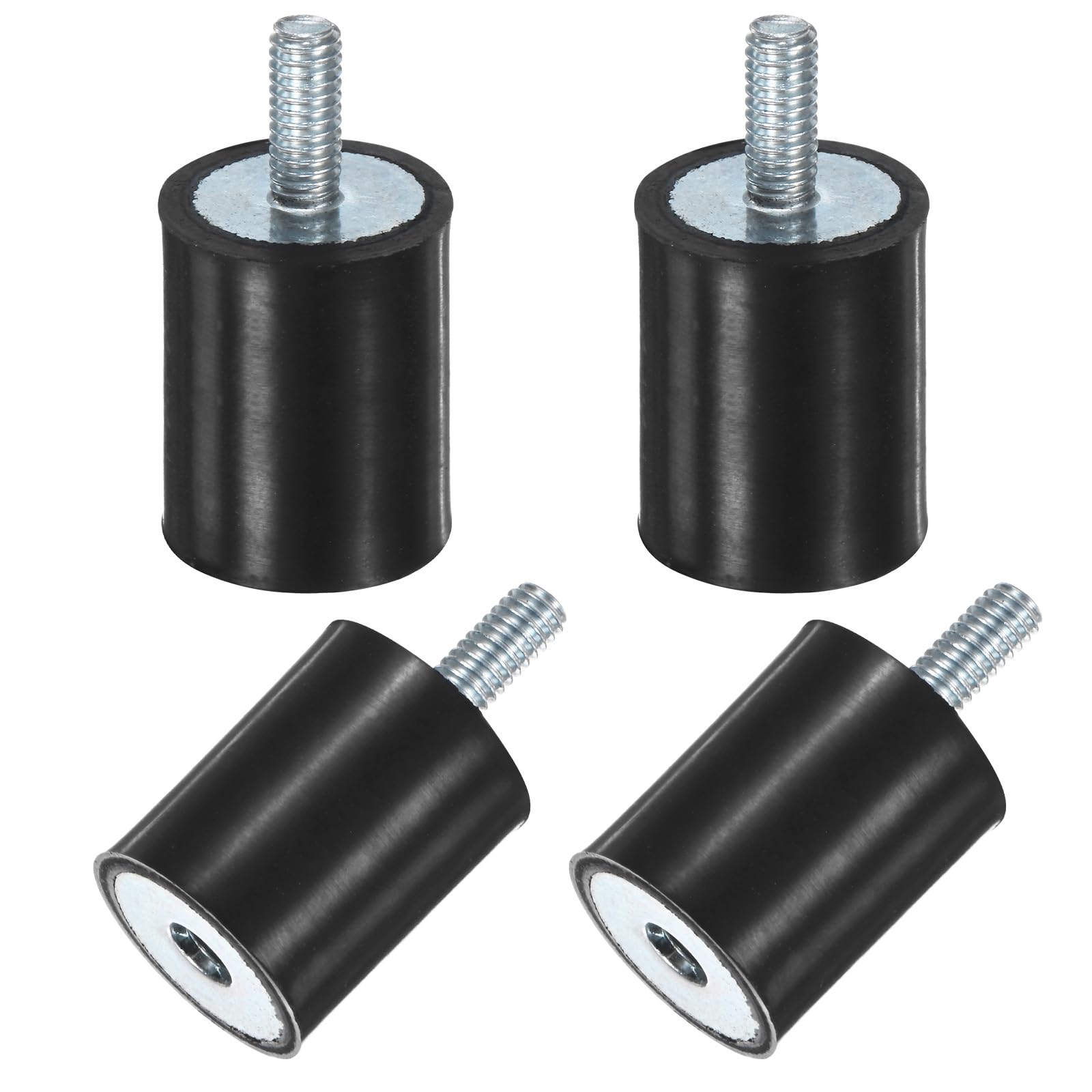 M METERXITY 4-Pack Rubber Mounts D25mmxH25mm Male/Female Vibration Isolators Cylindrical Shock Absorber W M8 x 20mm Studs for Air Compressor/Car/Pump/Boat/Garage Motor/Bobbins Rubber Isolators — Amazon image 23