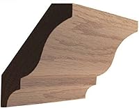 Newmouldings EWCR12 Colonial Crown Moulding Trim, 3/4" x 3-5/8" Red Oak Solid Hardwood, 94" - USA Made Sustainable Trim