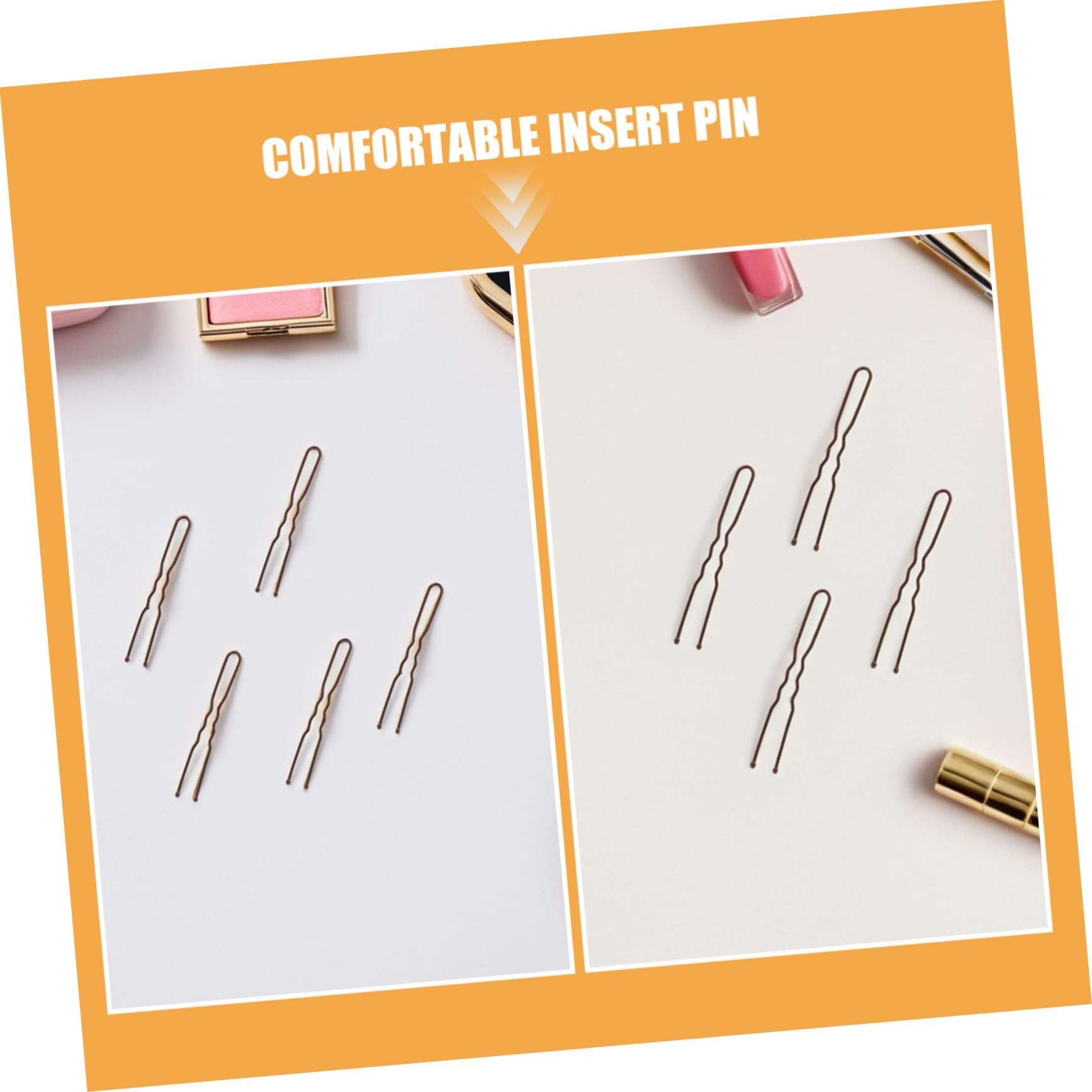 600 piezas Horquillas Metálicas Forma para Moños Diseño Seguro y Elegante con Caja de Almacenamiento Pinzas Pequeñas para Mujer para Bodas y Peinados Diarios