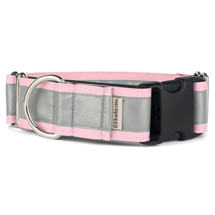 Buy If It Barks 1.5" Reflective Martingale Collar with Quick Snap Buckle for Dogs Adjustable
