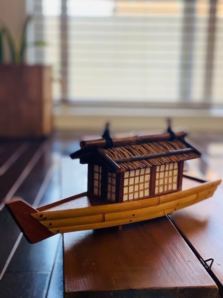 Amazon.co.jp: 木製 竹 屋形船 模型 工芸 レトロ アンティーク Amazon.co.jp: 木製 竹 屋形船 模型 工芸 レトロ アンティーク