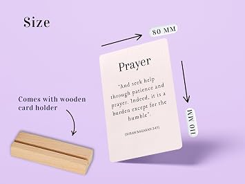30 Islamic Reflection Cards Daily Inspirational Affirmations Reminders from the Quran for Muslims Gift