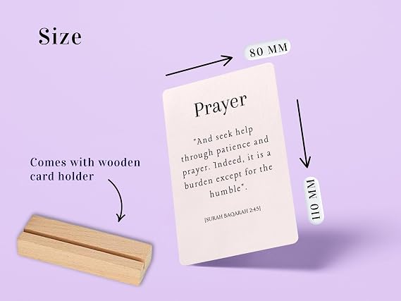30 Islamic Reflection Cards Daily Inspirational Affirmations Reminders from the Quran for Muslims Gift