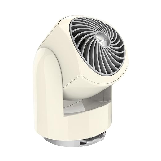 Vornado Flippi V6 Compact Air Circulator Fan, Quiet Portable Travel Fan for Office or Bedroom, Adjustable Head, 2 Speeds, Vintage White