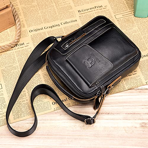Mochila de ombro, Gainty Bolsa de ombro masculina de couro vintage para esportes ao ar livre para vi