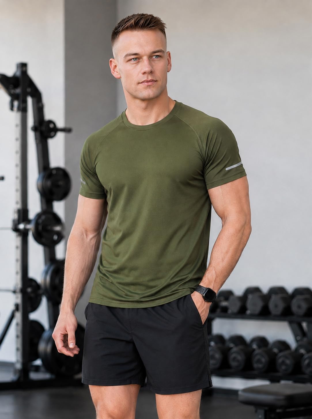 frueo Men's 1/3 Pack Workout Shirts Quick Dry Mesh Athletic T-Shirts image 2