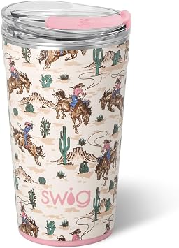 Swig Life 24oz Insulated Party Cup with EZ Slider Lid, Giddy Up