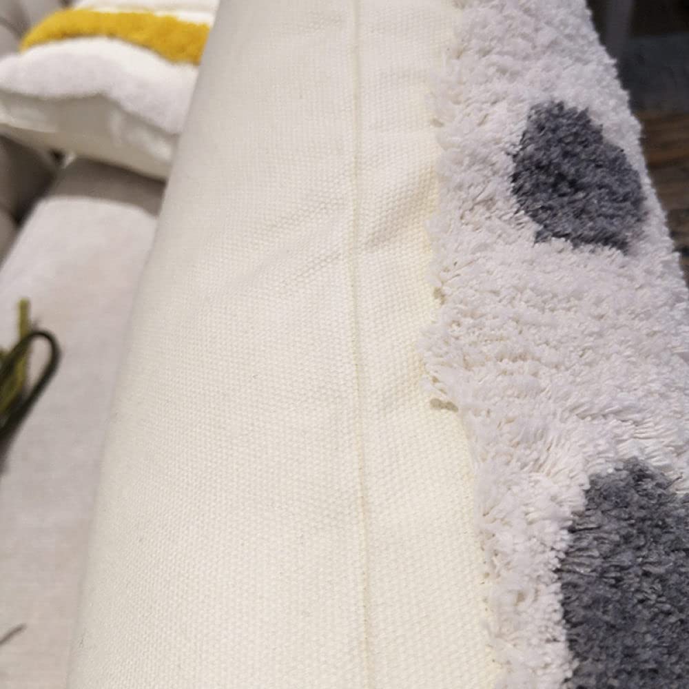 Kissen Deko,Vintage Beige Gestreifte Tufted Jacquard Baumwolle Dekorative Kissenbezüge Marokkanisches Boho 45X45Cm Dekokissen Bezüge Für Sofa Schlafzimmer Wohnzimmer,45X45Cm,2 Stück Set