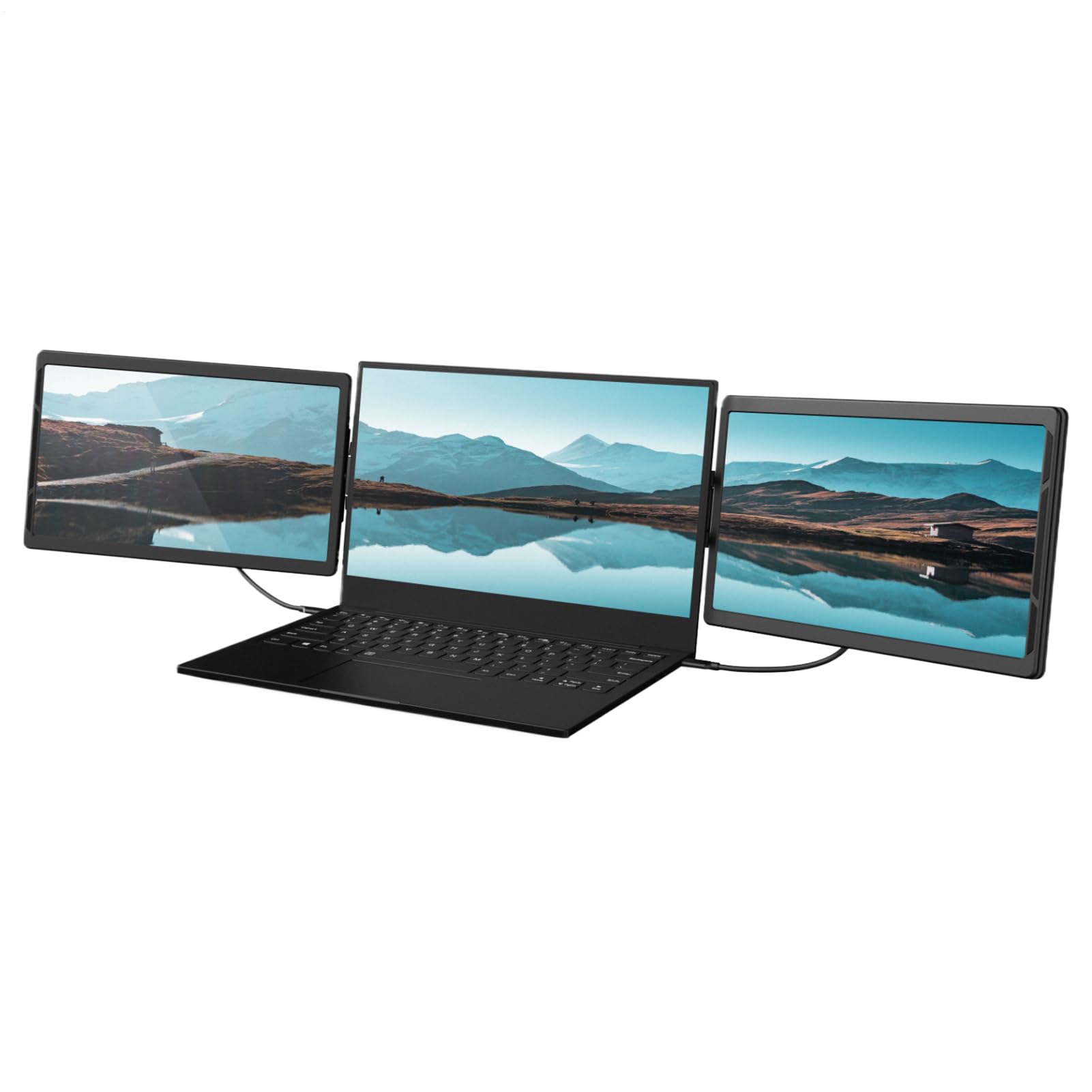Monitor Portatile per Laptop Esterno Portatile Ultra Sottile | Doppio Estensore Schermo Laptop per Adulti Studenti Insegnanti Conferenza Campeggio Ufficio Domestico Business Studio Lavoro