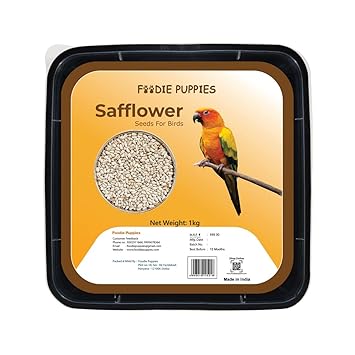 Foodie Puppies Safflower Kusum Seed Bird Food, 1 kg | Natural & Healthy | Premium Seeds | Suitable for All Type of Birds