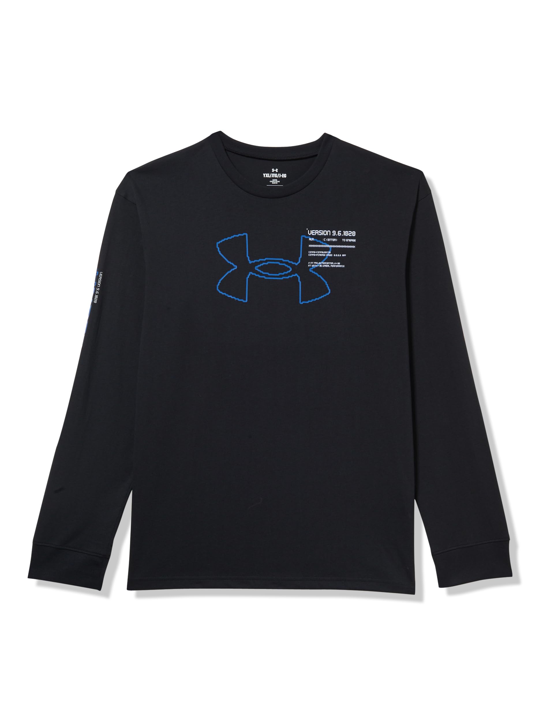 Under Armour 1388678-1-YXL UA B Glitch BL LS Black YXL