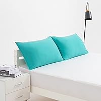 Vista 5 de Paquete de 2 fundas elásticas para almohada - Punto jersey y cierre de sobre, fundas de almohada con mezcla de poliéster ultra suave tipo camiseta