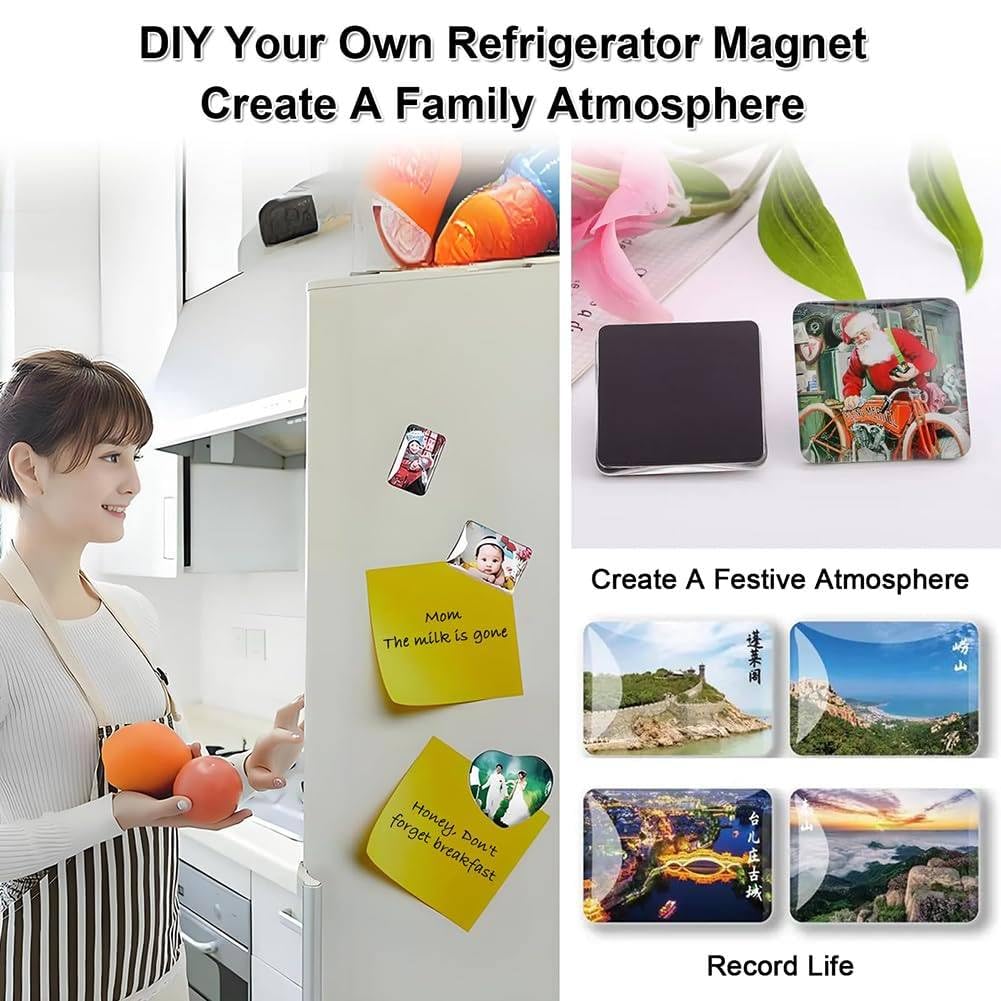 DIY-Kühlschrankmagnet-Maschine Mit 100 Selbstgemachten Kühlschrankmagneten (53 X 80 Mm), Fotomagnet-Maschine Und Button-Maker Mit Kühlschrankmagnet-Schneider.
