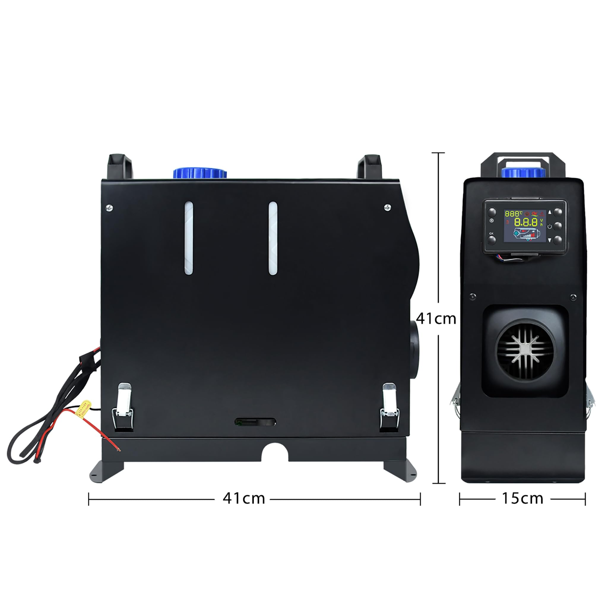 UISEBRT 8 kW Ogrzewanie postojowe na olej napędowy 12 V, nagrzewnica powietrza na olej napędowy z tłumikiem, zdalne sterowanie, monitor LCD, do samochodów kempingowych, łodzi, samochodów ciężarowych