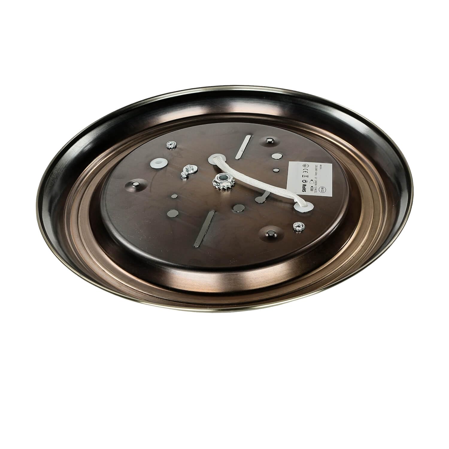 Lámpara de techo metal vidrio latón, blanco dormitorio salón pasillo Ø28,5 cm E27 2 luces lámpara de techo redonda Art Nouveau cocina TOP