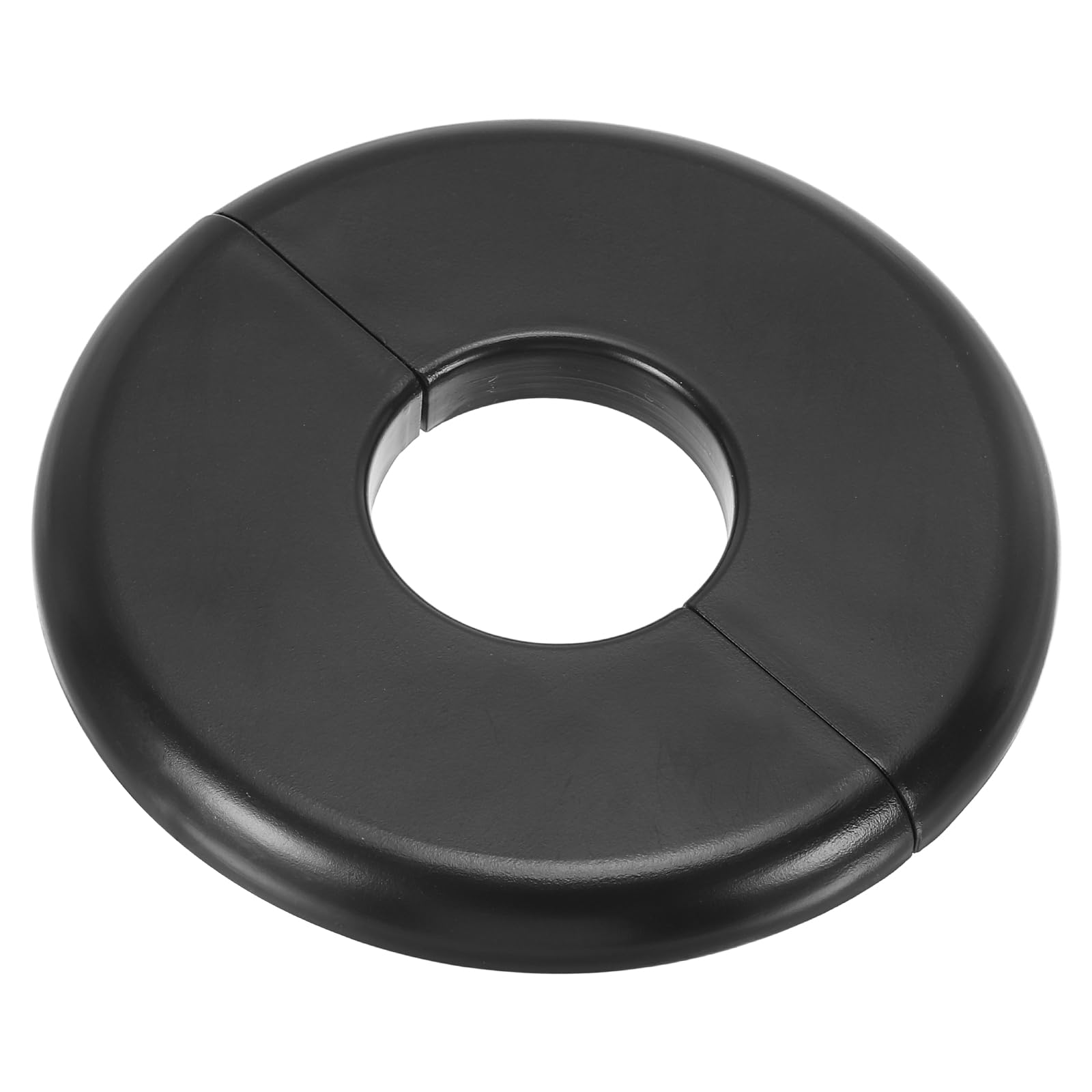sourcing map Wall Split Flange, ABS Self-Adhesive Escutcheon Plate for 28mm/1.1" Diameter, Water Pipe Cover for Kitchen Toilet Faucet Decoration, Black