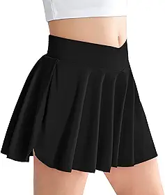 Short feminino rodado 2 em 1 saia borboleta para fitness, corrida, esportes