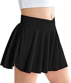 Short feminino rodado 2 em 1 saia borboleta para fitness, corrida, esportes