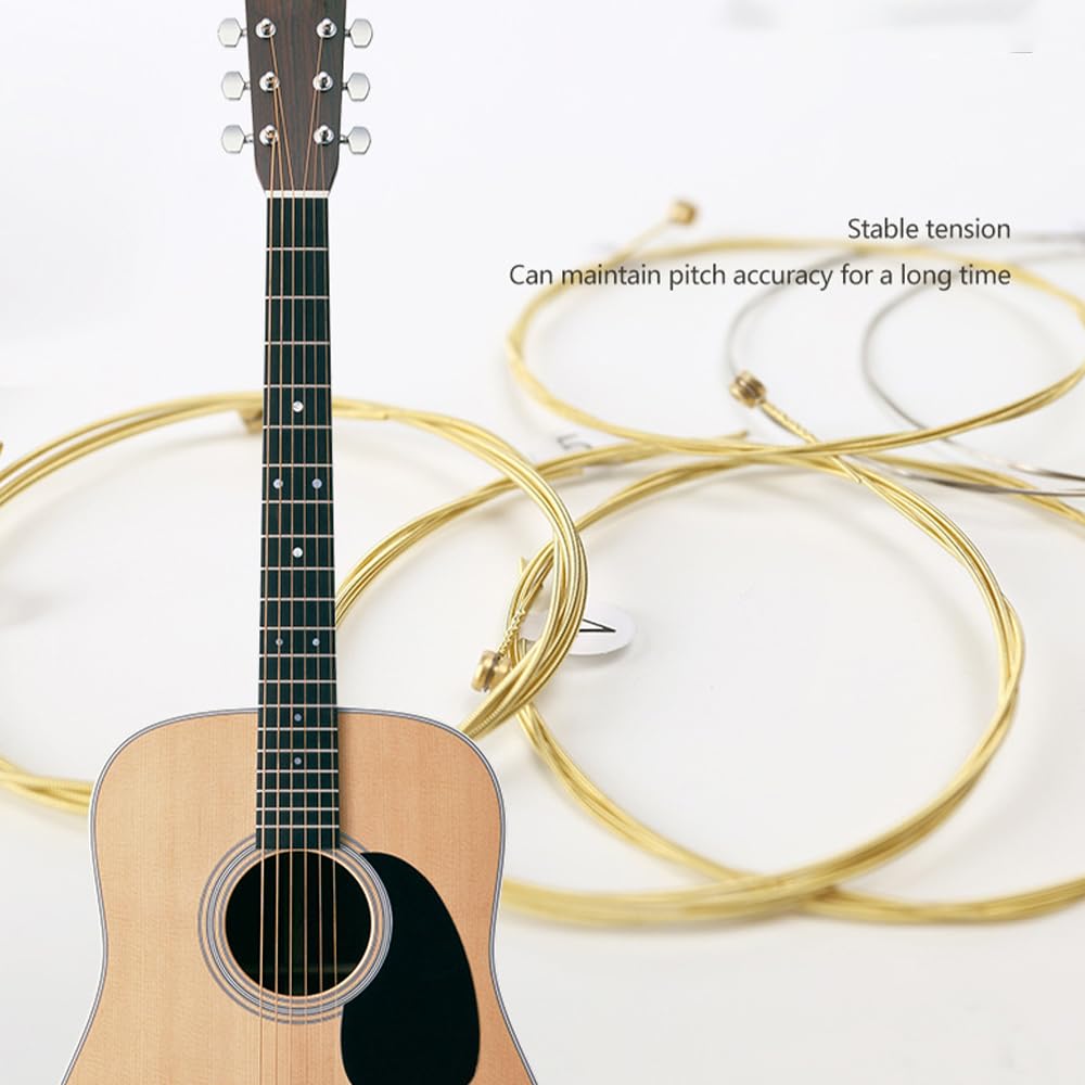 Juego de cuerdas de guitarra para principiantes (juego de 6) con cortador de cuerdas 3 en 1