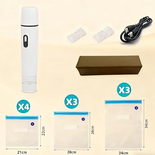 Miniatura 4 de Vacuum Sealer For Food (Compact Vacuum Sealers+10 Reusable Vacuum Bags), Powerful Handheld Vacuum Sealer Machine