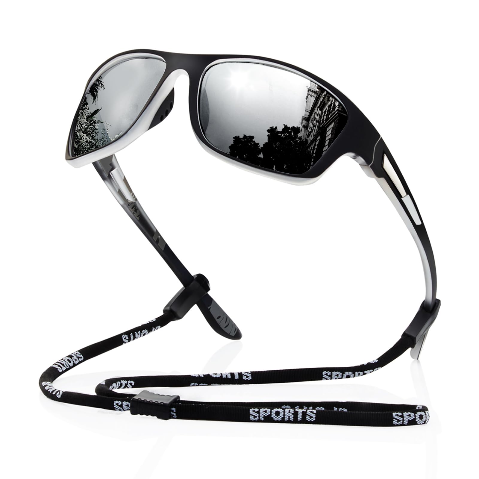 suoso Polarized Sports Sunglasses for Men: UV400 Protection Glasses Womens Wrap Around Goggles for Driving Fishing