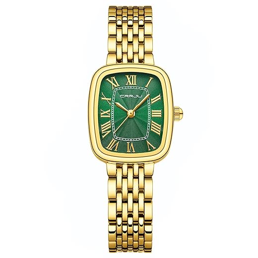 CRRJU Women Watches,Fashion Retro Dress Analog Quartz Waterproof Wristwatches,Simple Elegent Watches for Ladies