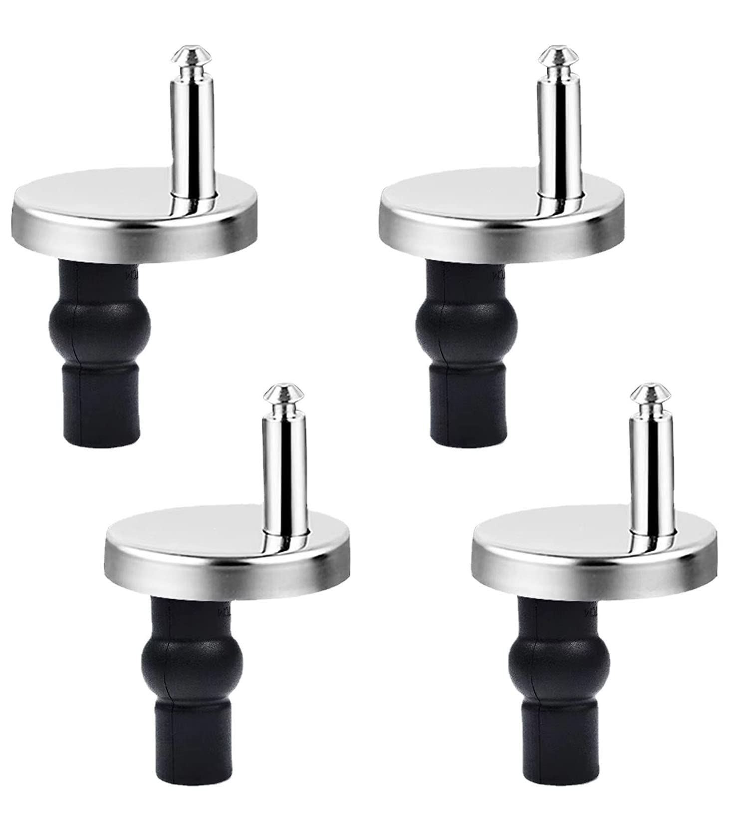 DarkyeUniversal Quick Release Toilet Seat Hinge Fittings - Top Fixing, 4 PCS | Easy Installation for WC Toilets | Ideal for Blind Holes