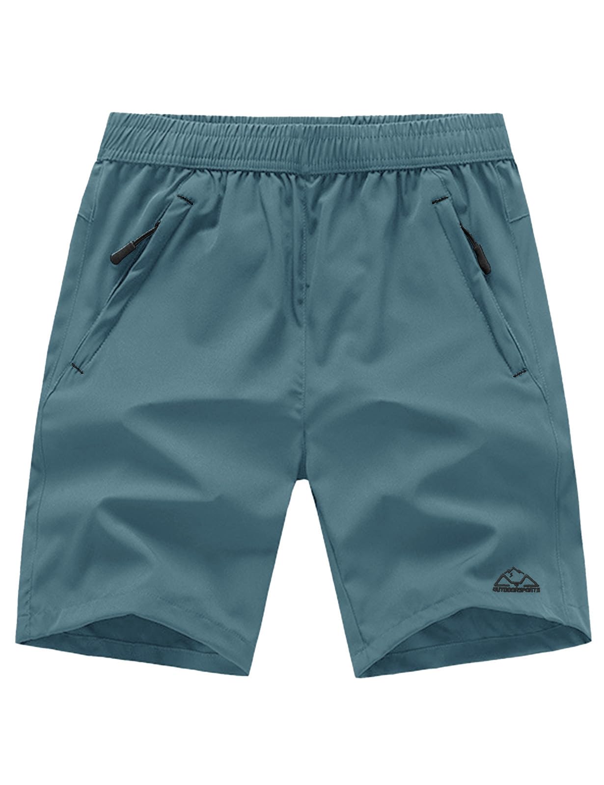 TBMPOY Men's Hiking Shorts Quick Dry Athletic Gym Workout Short with Zipper Pockets