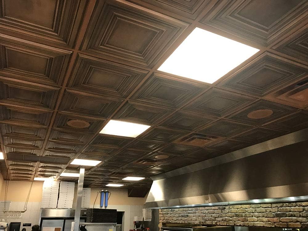 Washington Square 2' x 2' Aged Copper PVC Ceiling Tile Set