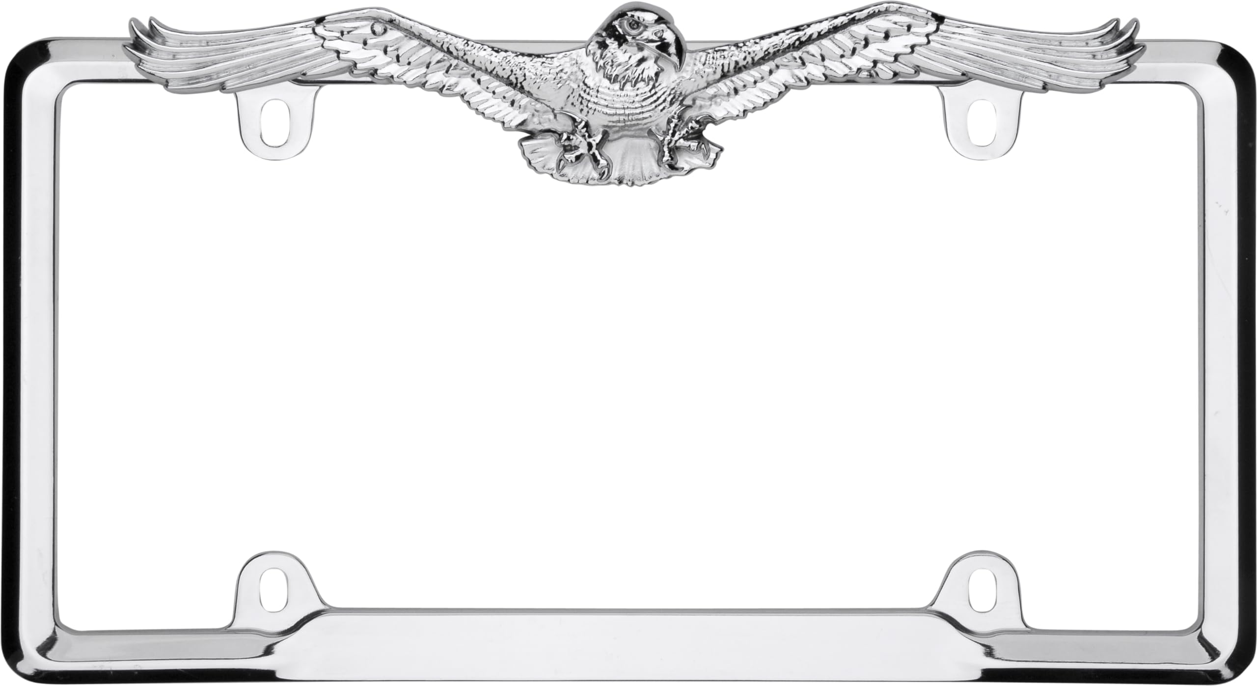 Cruiser Accessories 22330 Eagle License Plate Frame, Chrome,1 Frame