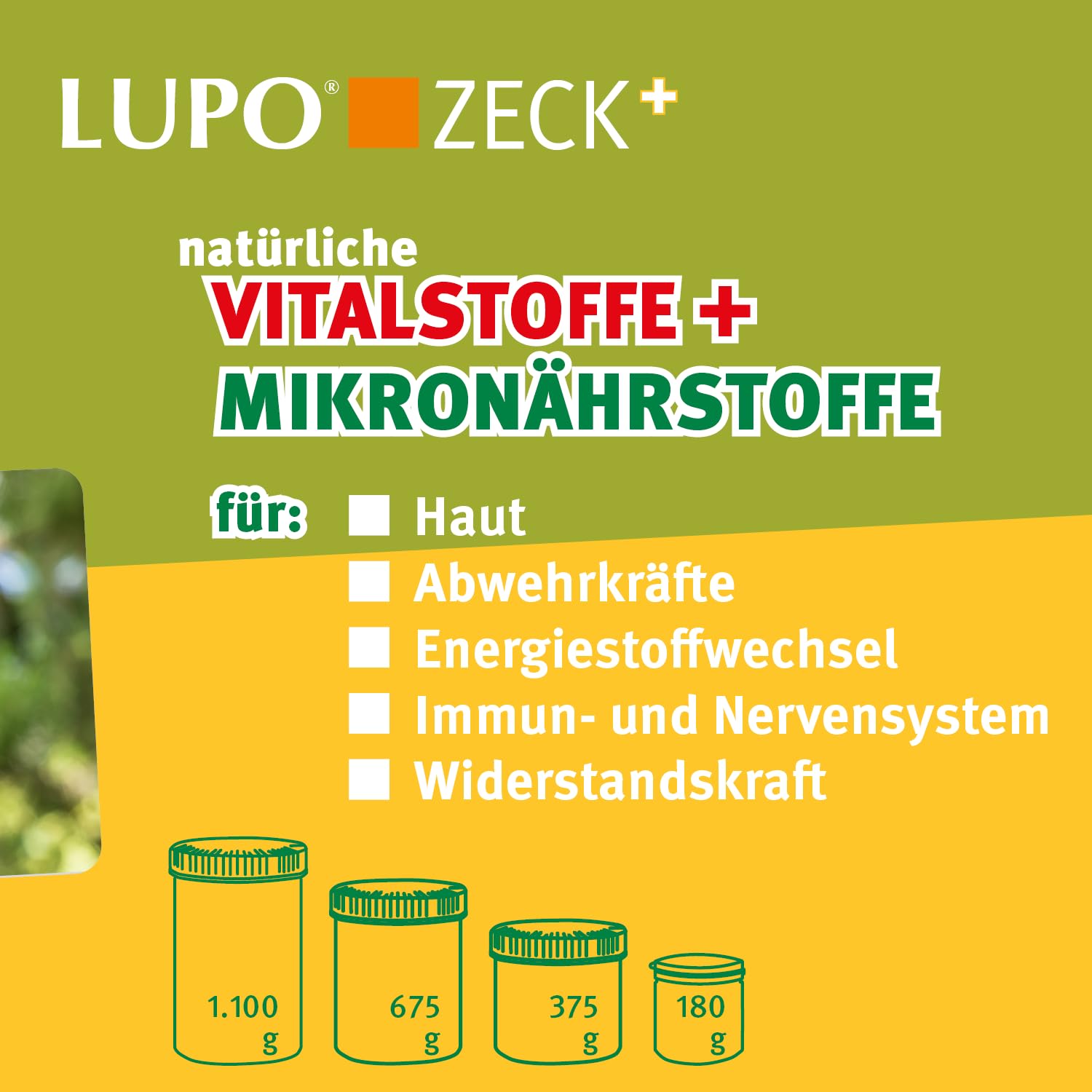 Lupo ZECK+ - Karma uzupełniająca z Cistus incanus & Acerola - 1100g