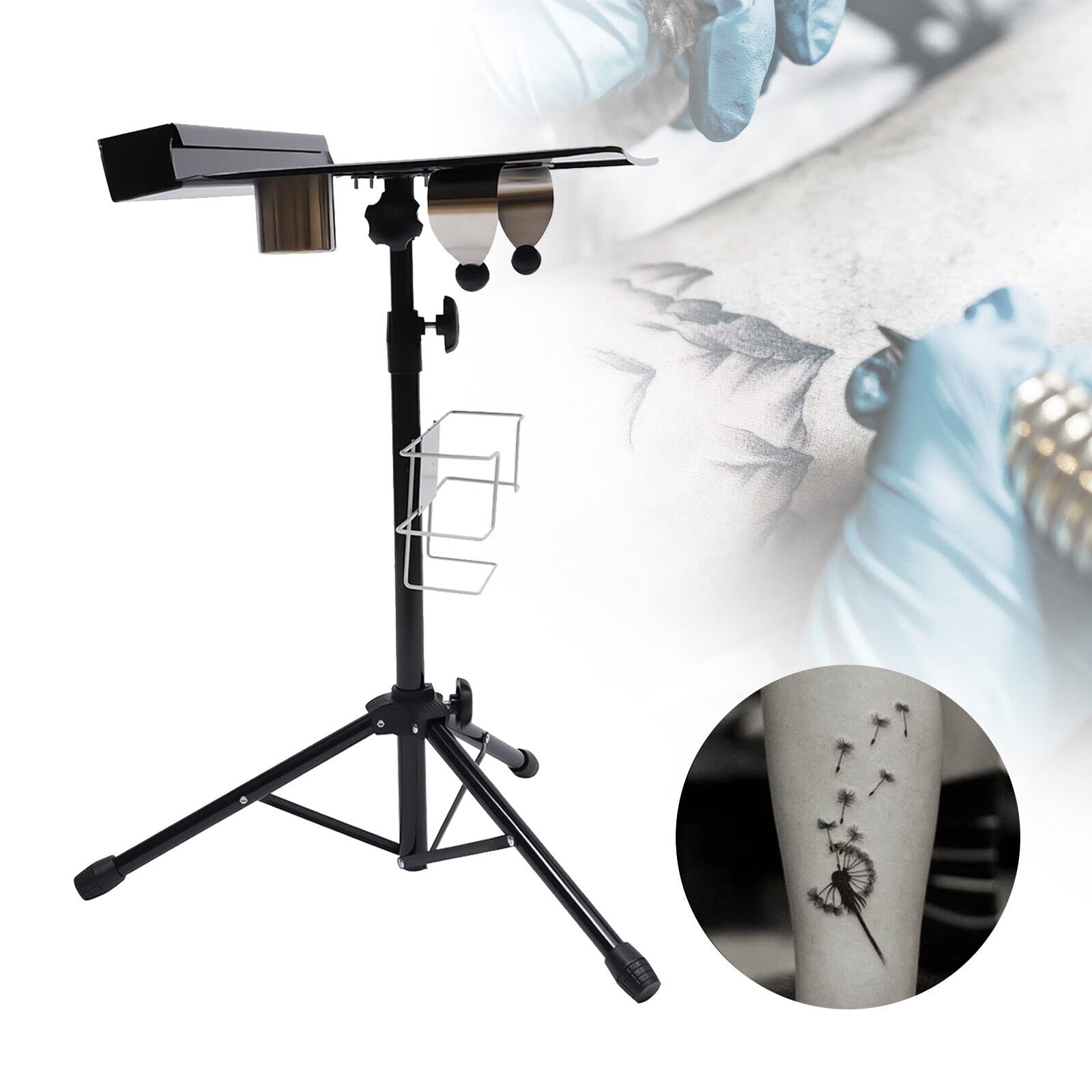 Tattoo Workstation Ständer Höhenverstellbar Tätowierung Zubehör Schreibtisch Einstellbare Tabelle Große mobile Work Station für Tattoo Beauty Massage Pediküre Maniküre Salon Instrument