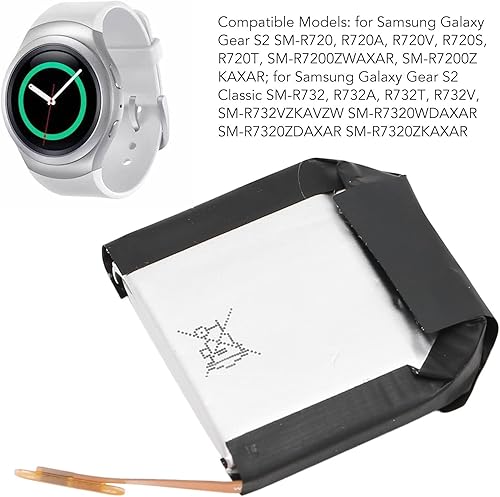 Miniatura 2 de Zopsc 250mAh BR720ABE Batería, batería de repuesto para Gear SM R720, R720A, R720V, para Gear Classic SM R732, R732A, R732T