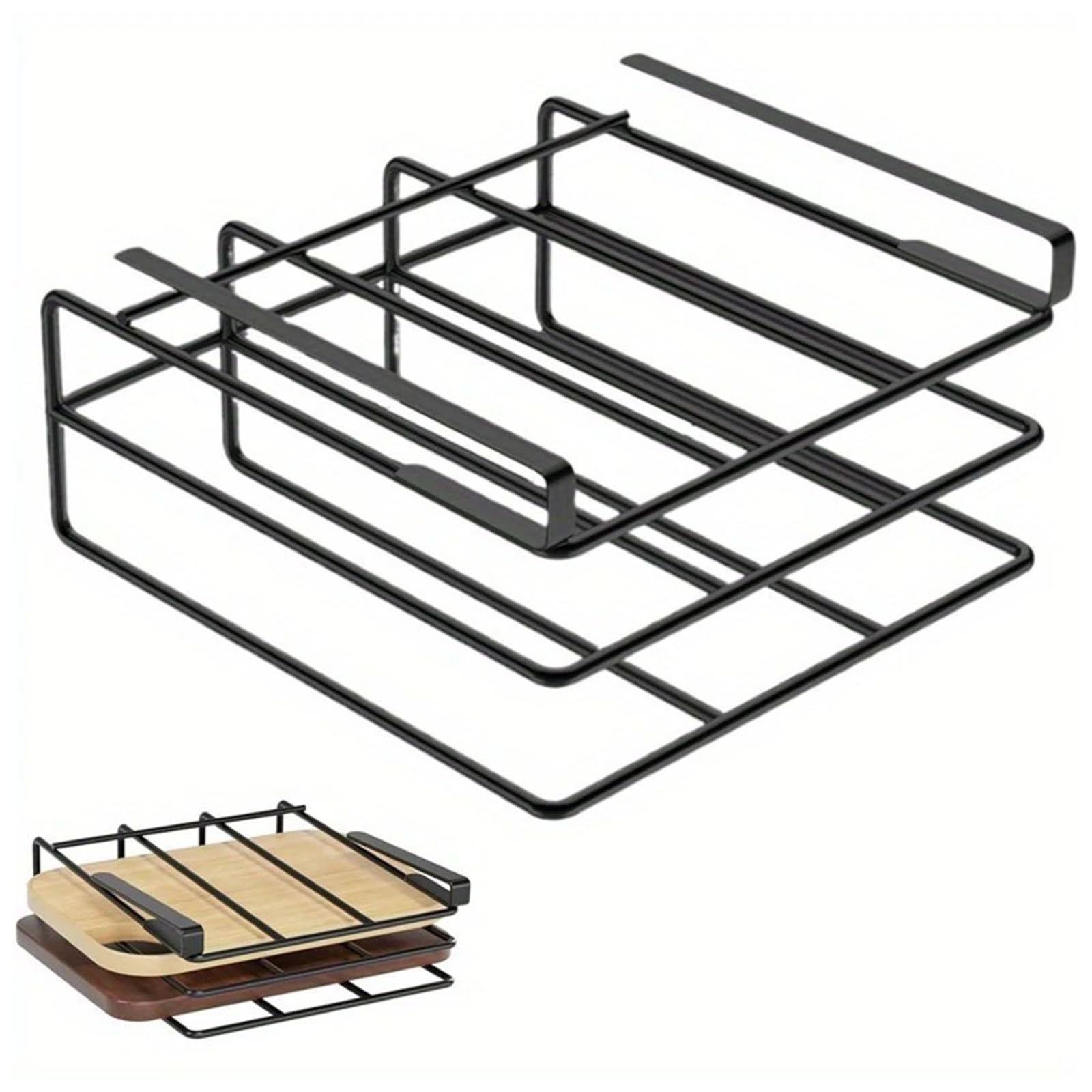 FARYODI Tagliere in metallo, porta taglieri sotto gabinetto, porta taglieri in metallo, porta rotolo da cucina senza fori per tazze, utensili da cucina, cravatte, cinture, sciarpe, chiavi