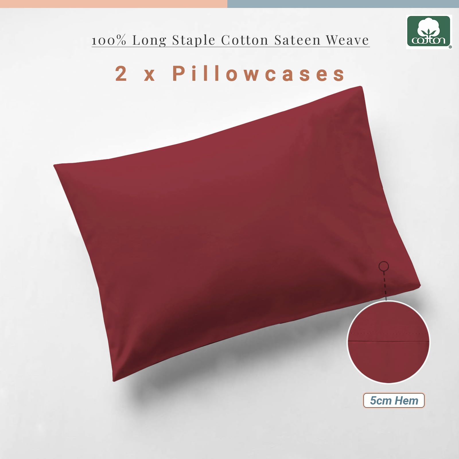 Pizuna Crib Pillow Cover 40x60cm Rio Red - Image 3